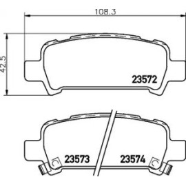 Тормозные колодки Pagid t1244