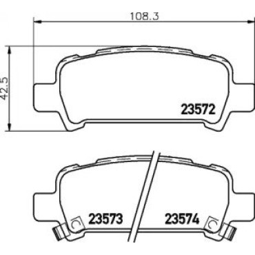 Гальмові колодки Pagid t1244