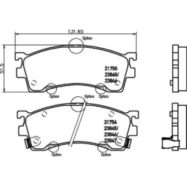 Тормозные колодки Pagid t1268