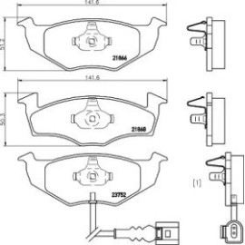 Гальмові колодки Pagid t1287