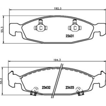Тормозные колодки Pagid t1296