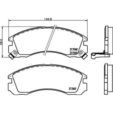 Тормозные колодки Pagid t3025