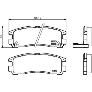 Гальмові колодки Pagid t3031