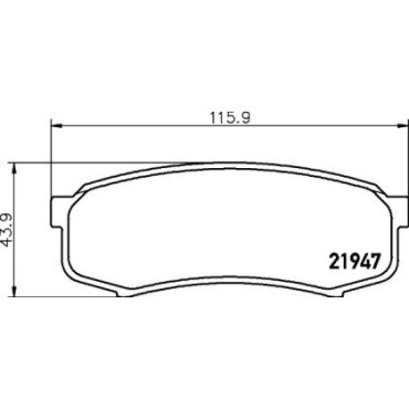 Гальмові колодки Pagid t3064