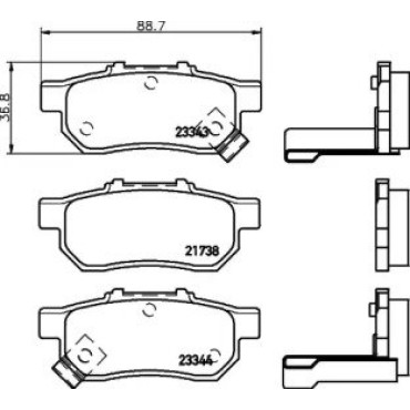 Гальмові колодки Pagid t3107