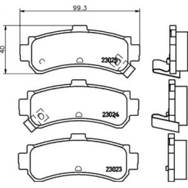 Тормозные колодки Pagid t3114
