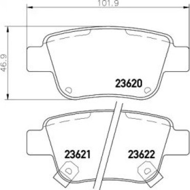 Тормозные колодки Pagid t3130