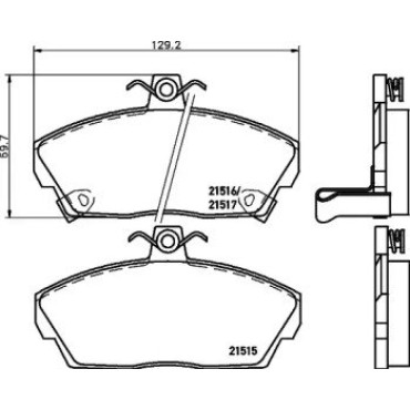 Тормозные колодки Pagid t5065