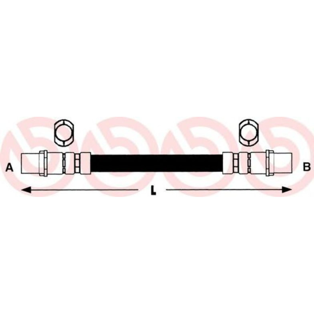 Шланг гальмівний BREMBO t85040