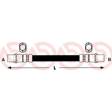 Шланг гальмівний BREMBO t85040