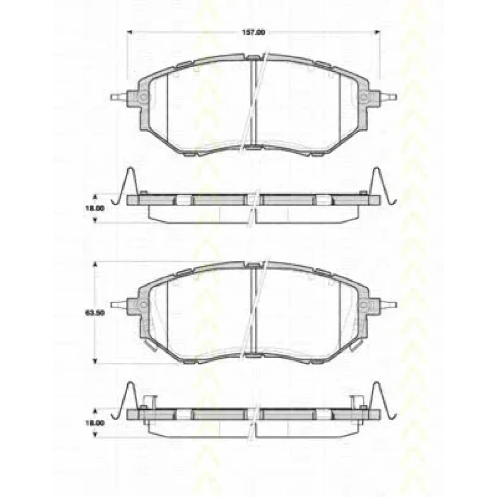 Колодки гальмівні передні TRISCAN 811068182