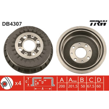 Гальмівний барабан TRW db4307