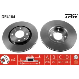 Гальмівний диск trw df4184