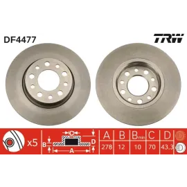 Тормозной диск TRW df4477