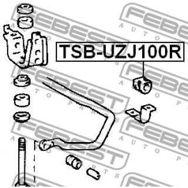 Втулка заднього стабілізатора Febest tsbuzj100r