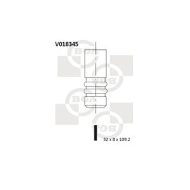 BGA v018345 Клапан выпускной BGA v018345