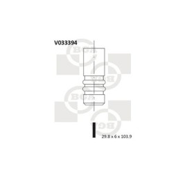Клапан випуск. Passat/Golf IV/Octavia 1.8/2.8 i 96- BGA v033394