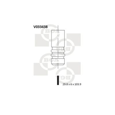 Клапан выпускной BGA v033438