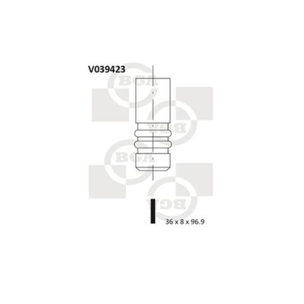 Клапан впуск. 2.5TDI LT 96-06/T4 96-03/Crafter 06- BGA v039423