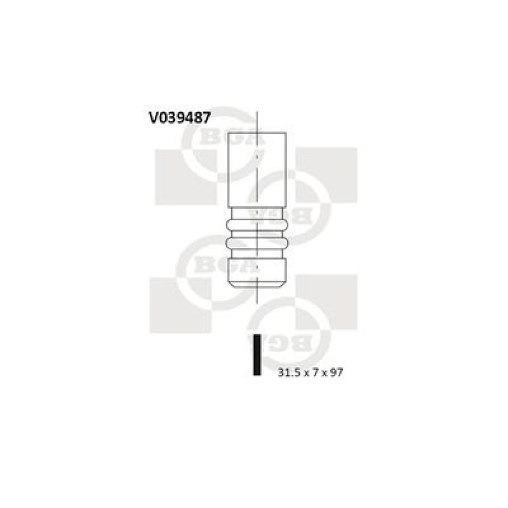 Клапан випуск. Caddy 1.9 TDI 96- BGA v039487