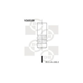 Клапан впускний BGA v163100