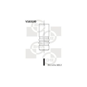 Клапан впускной BGA v163100