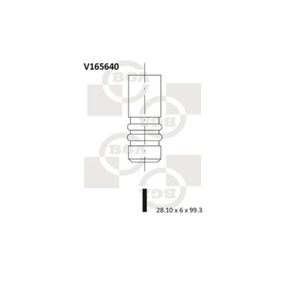 Клапан впускной BGA v165640