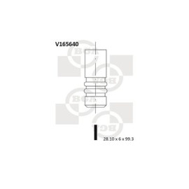 Клапан впускной BGA v165640