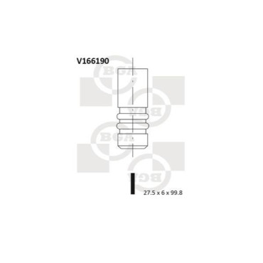 Клапан впуск BGA v166190