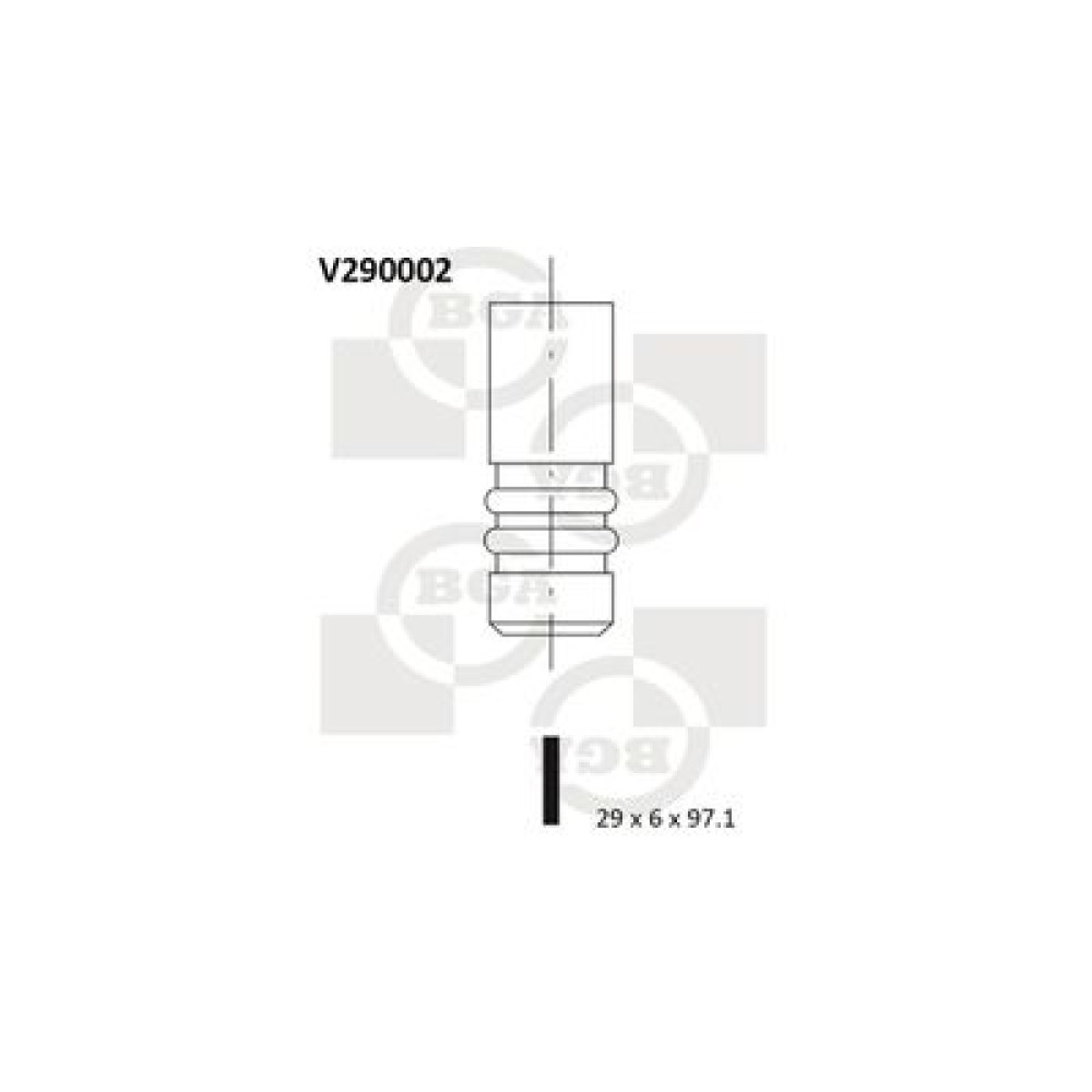 Клапан двигателя впускной BGA v290002