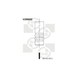 Клапан двигателя впускной BGA v290002