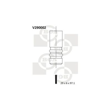Клапан двигателя впускной BGA v290002