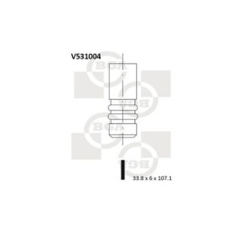 Клапан випускний BGA v531004