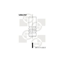 Клапан впускний BGA v991797