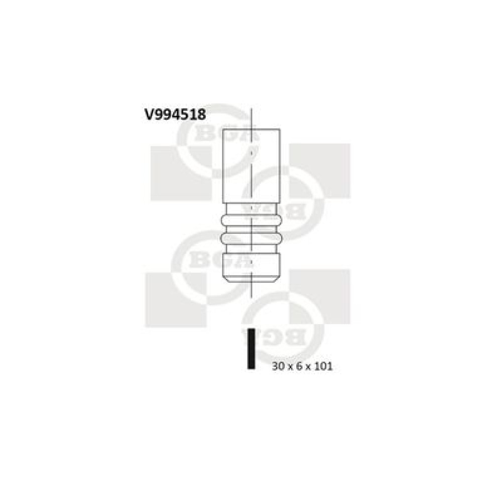 Клапан випуск. ASTRA G/VECTRA B/C 2.2i 00- BGA v994518
