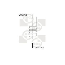Клапан выпускной BGA v998719