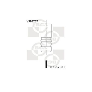 Клапан выпускной BGA v998757