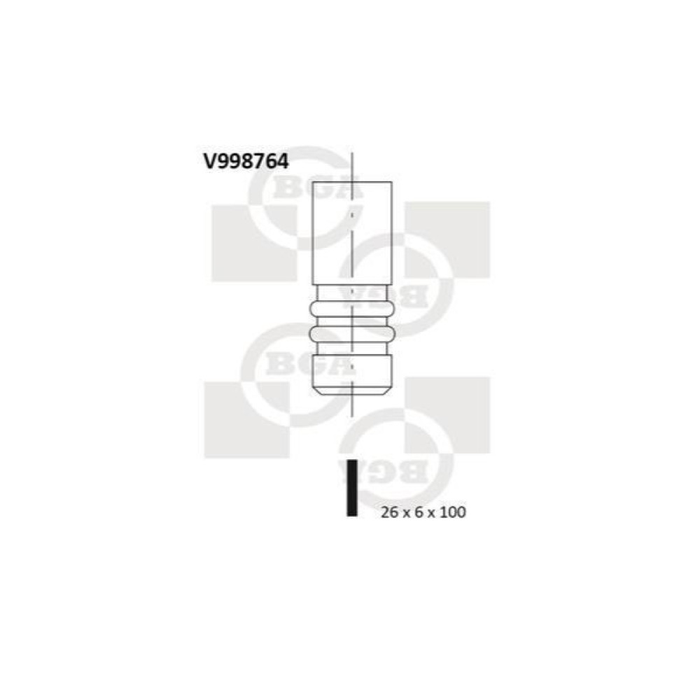 Клапан впускний BGA v998764