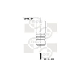 Клапан впускний BGA v998764