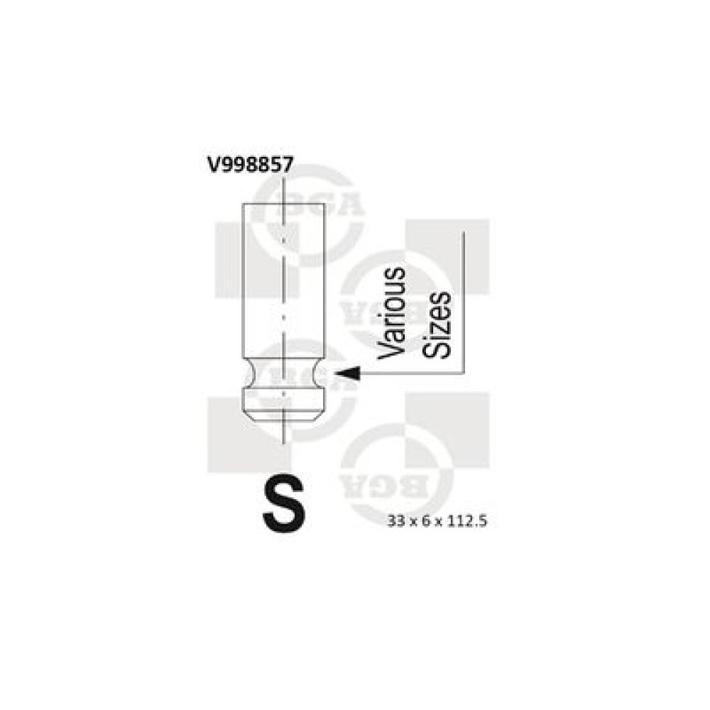 Клапан впуск. Galant/Lancer/Outlander ус. 4G63 BGA v998857