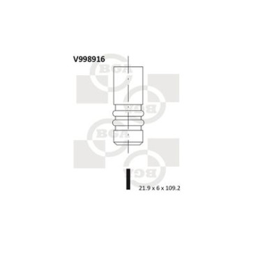 Клапан впускной BGA v998916