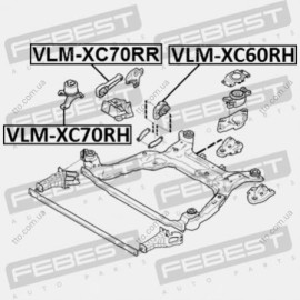 Подушка двигателя правая гидравлическая Febest vlmxc70rh