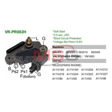 Регулятор напряжения MOBILETRON vrpr002h