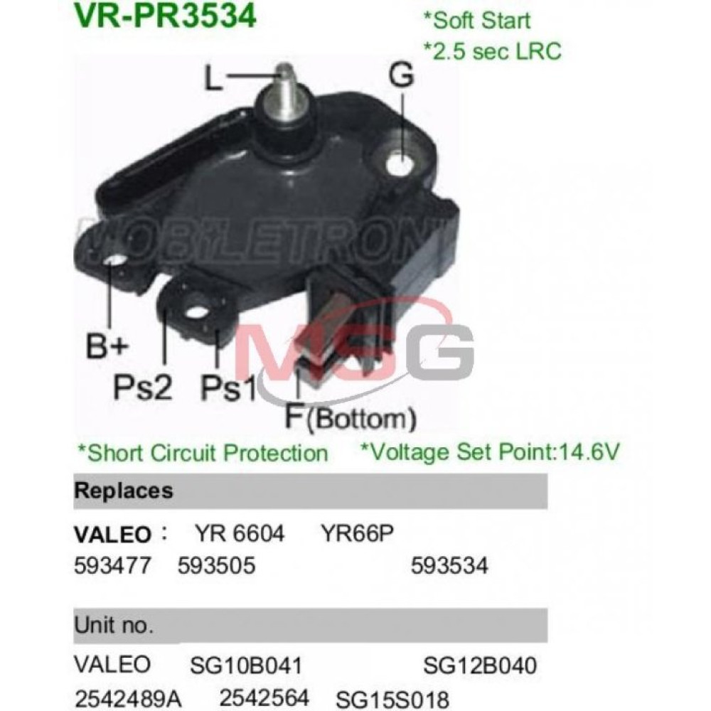 Регулятор генератора MOBILETRON vrpr3534