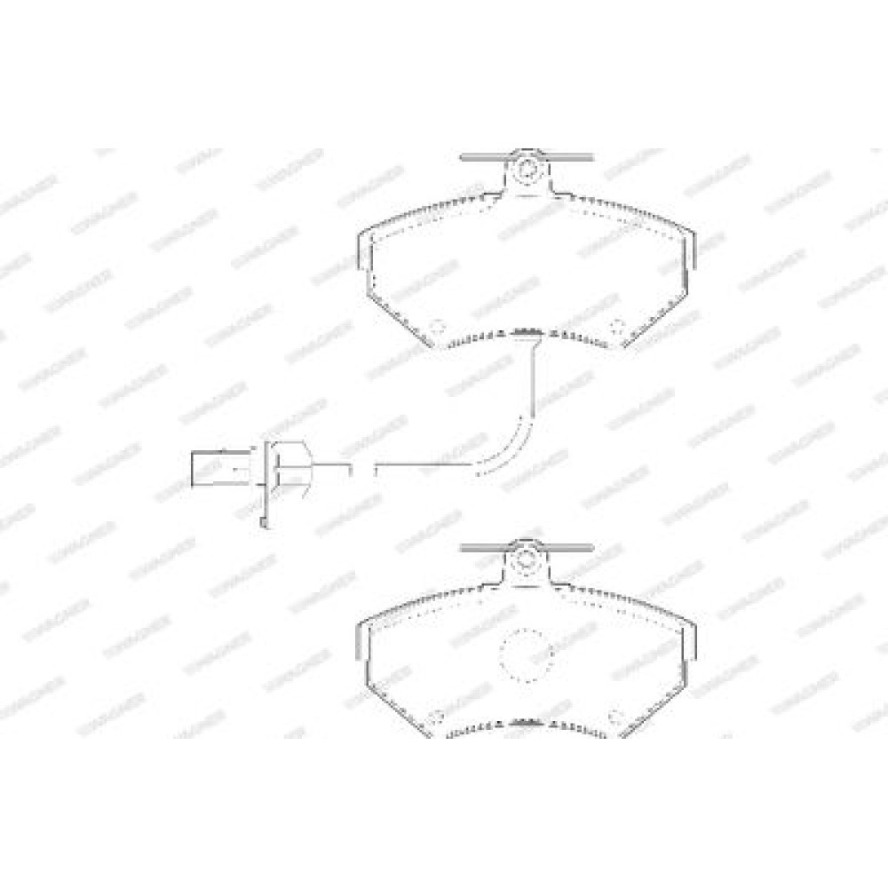 Комплект гальмівних колодок з 4 шт. дисків Wagner wbp21945b