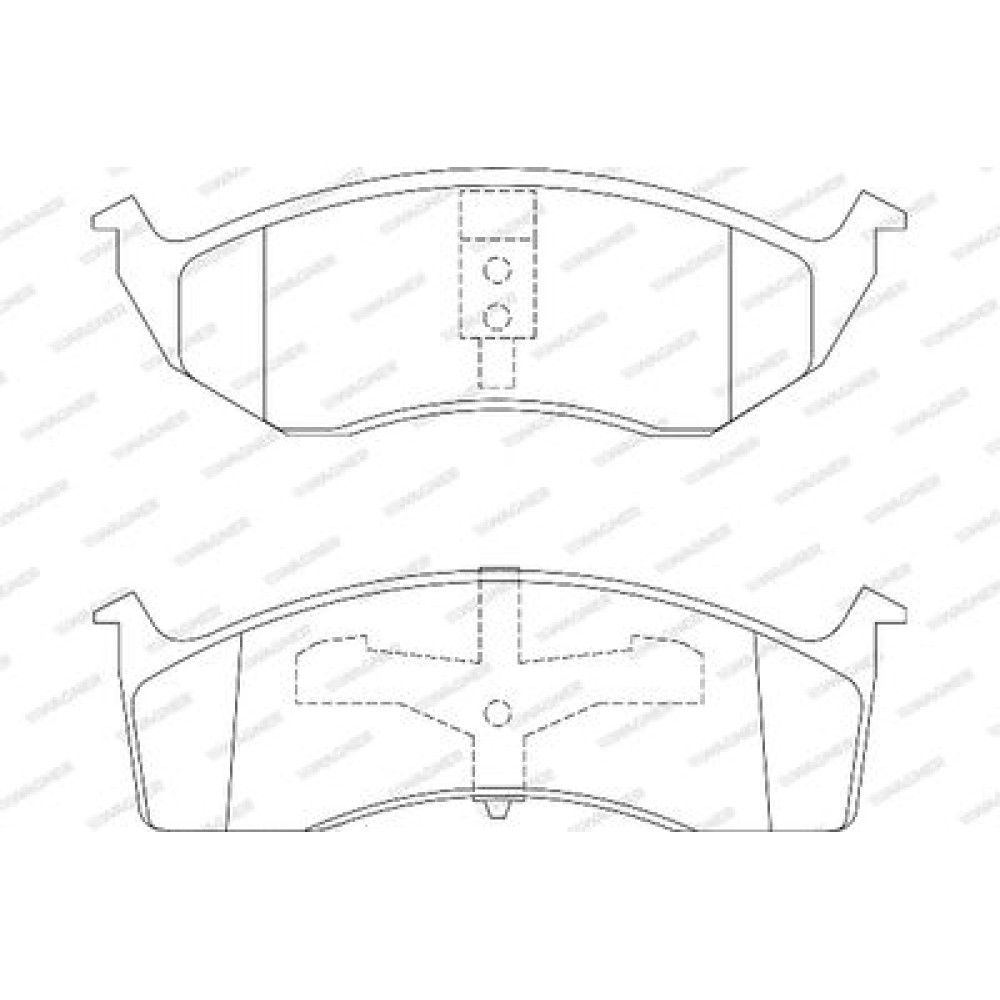 Комплект тормозных колодок из 4 шт. дисков Wagner wbp23043a