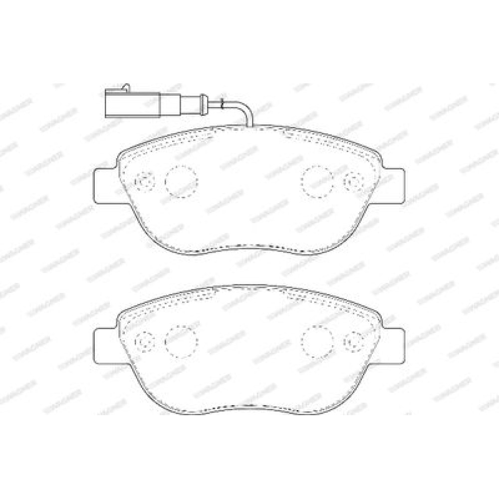 Комплект тормозных колодок из 4 шт. дисков Wagner wbp23708a