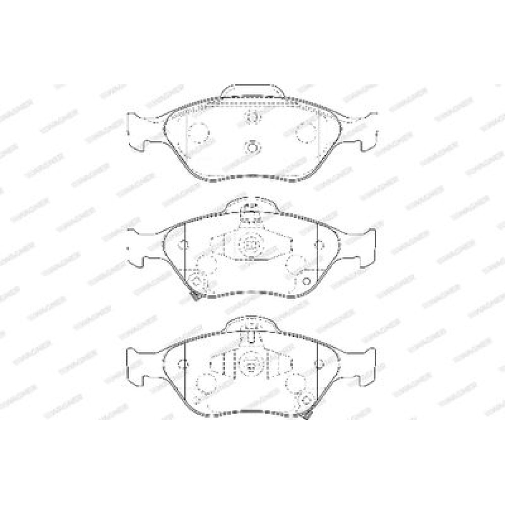 Комплект гальмівних колодок з 4 шт. дисків Wagner wbp24022a