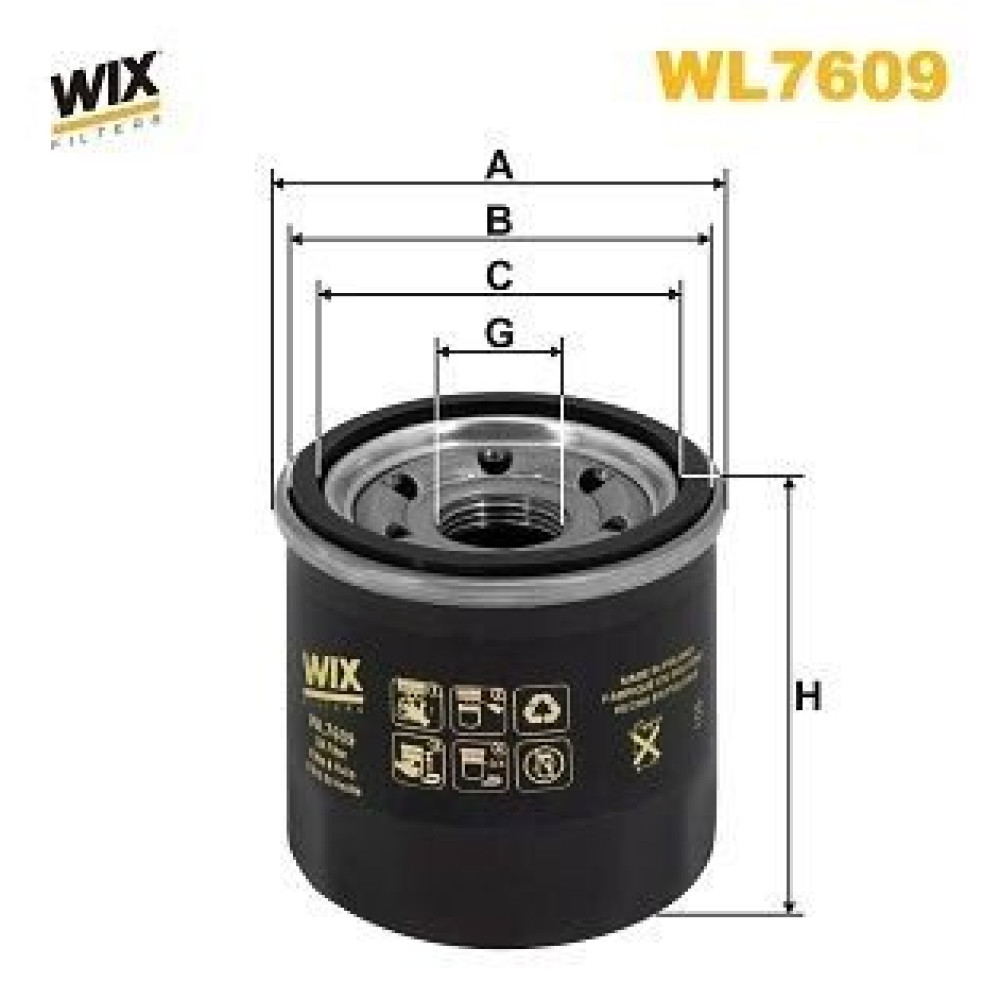 Фильтр масла WIX wl7609
