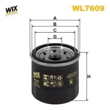 Фільтр оливи WIX wl7609